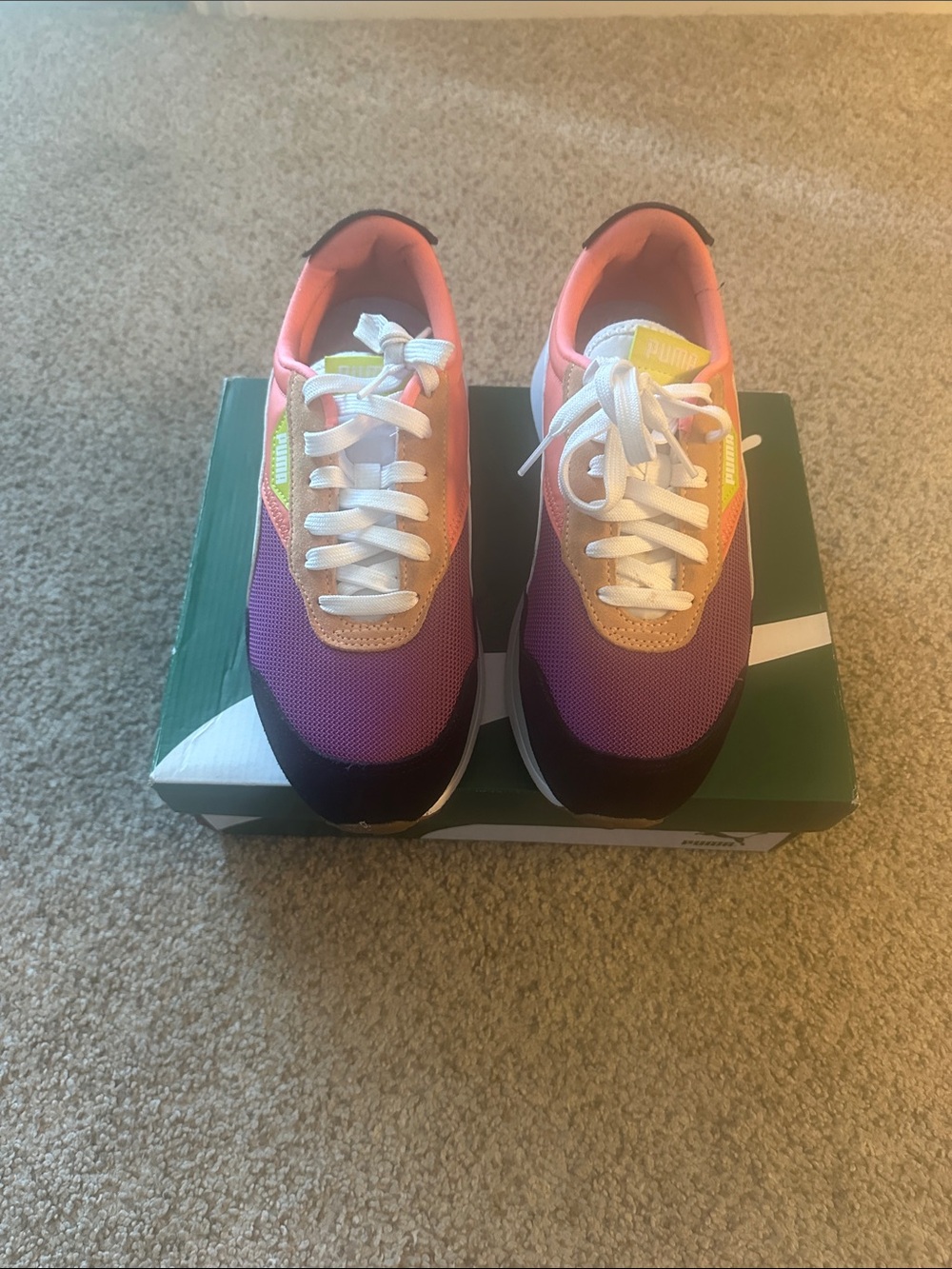 Puma Women's Multicolor Mesh Retro Sneakers - Purple Pink Orange